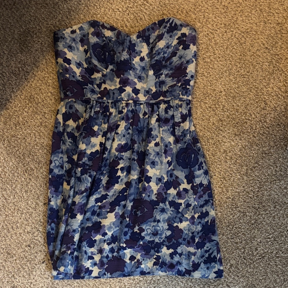 Floral Shoshanna Strapless Dress